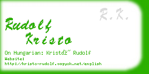 rudolf kristo business card